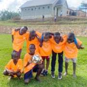Young football team of former street children