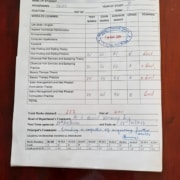 Great school report of a former street boy in Kampala